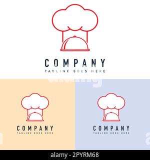 Modello di logo Chef. Logo del ristorante. Logo di cottura. Illustrazione vettoriale. Illustrazione Vettoriale