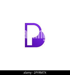 PB Logo Design. Lettera BP progetto vettoriale iniziale Illustrazione Vettoriale
