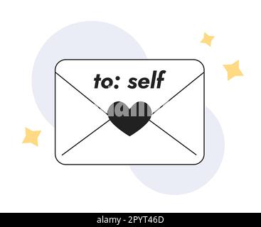 Lettera al futuro concetto auto monocromatico immagine spot vettoriale Illustrazione Vettoriale