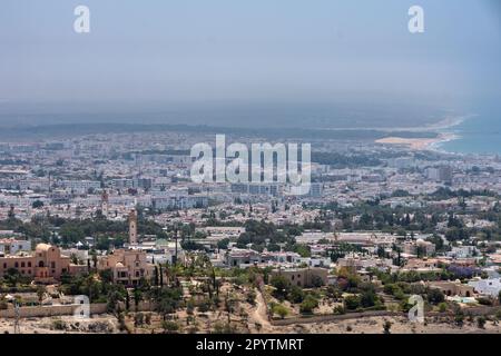 Panorama della città di Agadir in Marocco Foto Stock