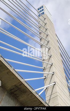 Penobscot Narrows Bridge, ponte sull'isola di Verona, Maine Foto Stock