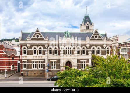 Dunedin, Nuova Zelanda - 3 gennaio 2010: Edificio dei tribunali della città Foto Stock