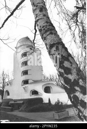 La Torre Einstein sul Telegrafenberg a Potsdam. Observatory.science. Ricerca astrofisica. GDR. Edifici storici. Torre. Templin sobborgo. Foto: MAZ/Wolfgang Mallwitz, dicembre 1985 [traduzione automatica] Foto Stock