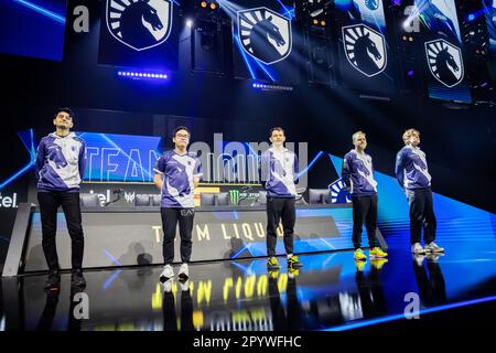 Berlino, Germania. 05th maggio, 2023. E-Sport: ESL One Berlin Dota 2 Major, secondo Torneo maggiore del Dota Pro Circuit 2023, Final Weekend, Velodrom. Credit: Christoph Soeder/dpa/Alamy Live News Foto Stock