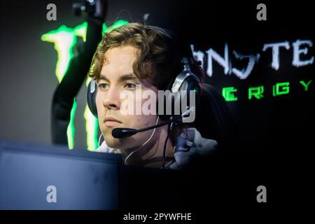 Berlino, Germania. 05th maggio, 2023. E-Sport: ESL One Berlin Dota 2 Major, secondo Torneo maggiore del Dota Pro Circuit 2023, Final Weekend, Velodrom. Credit: Christoph Soeder/dpa/Alamy Live News Foto Stock