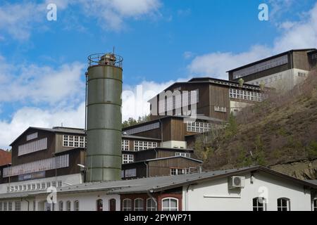 Edifici minerari, sito di Rammelsberg, Goslar, Harz, bassa Sassonia, Germania Foto Stock