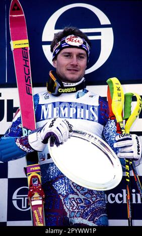 Coppa del mondo di sci alpino 1993/1994 Kitzbuehel Slalom 16.01.1994 Thomas STANGASSINGER (Austria) FOTO: WEREK Press Picture Agency xxNOxMODELxREASExx [traduzione automatica]- AUSTRIA OUT Foto Stock