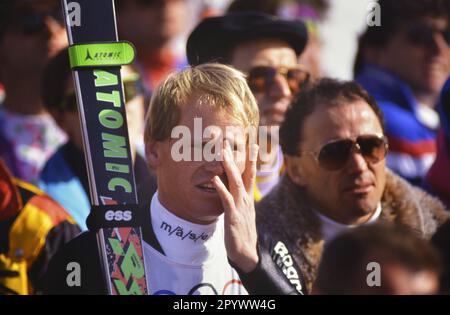 Olympic.it Giochi invernali Albertville 08-23.02.1992 Downhill Men 09.02.1992 Markus WASMEIER (Germania) PHOTO: WEREK Pressebildagentur xxNOxMODELxRELEASExx [traduzione automatica]- AUSTRIA OUT Foto Stock