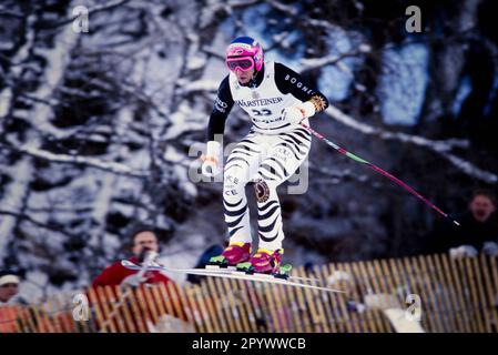 Coppa del mondo di sci alpino 1993/1994 Kitzbuehel Downhill 15.01.1994 Hansjoerg TAUSCHER (Germania) PHOTO: WEREK Pressebildagentur xxNOxMODELxRELEASExx [traduzione automatica]- AUSTRIA OUT Foto Stock