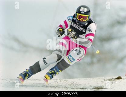 SKI ALPIN STAGIONE 96/97 Campionati del mondo 1997 Sestriere Downhill Men 08.02.1997 Fritz STROBL (AUT) PHOTO: WEREK Press Picture Agency xxNOxMODELxRELEASExx [traduzione automatica]- AUSTRIA OUT Foto Stock