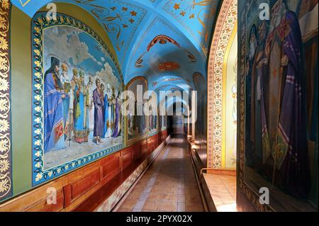 Tempio sotterraneo in onore di Giobbe di Pochayiv, Santa Dormizione Pochayiv Lavra, Ucraina Foto Stock