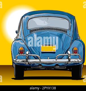 modello vettoriale per auto classica Illustrazione Vettoriale