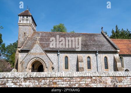 All Saints Church, Hinton Ampner, Hampshire, Inghilterra, Regno Unito, durante la primavera Foto Stock