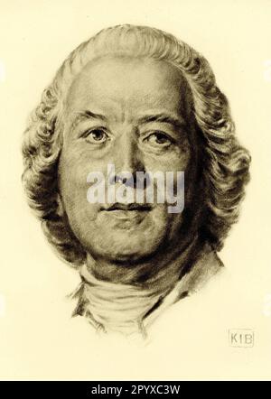 Christoph Willibald Gluck (1714-1787), cavaliere del 1756, compositore tedesco. Disegno di K. J. Boehringer. Foto: Heliogravure, Corpus Imaginum, Hanfstaengl Collection. [traduzione automatica] Foto Stock