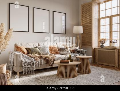Soggiorno moderno interno Foto Stock