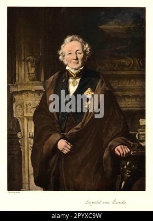 Leopold von (dal 1865) Ranke (1795-1886), storico tedesco. Ranke ha giocato un ruolo decisivo nell'emergere della scienza storica moderna (metodo storico).nPittura di Schrader. Foto: Heliogravure, Corpus Imaginum, Hanfstaengl Collection. [traduzione automatica] Foto Stock