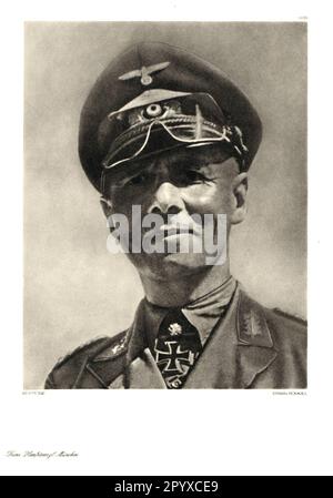 Erwin Rommel (1891-1944), comandante in capo del tedesco Afrika Korps (1941-43) e generale del maresciallo di campo dal 1942. L'immagine mostra Rommel nell'uniforme del Korps di Afrika. Foto: Heliogravure, Corpus Imaginum, Hanfstaengl Collection. [traduzione automatica] Foto Stock