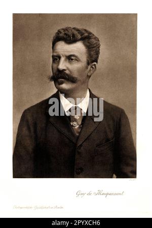 Guy de Maupassant (1850-1893), scrittore francese. Fotografia. Foto: Heliogravure, Corpus Imaginum, Hanfstaengl Collection. [traduzione automatica] Foto Stock