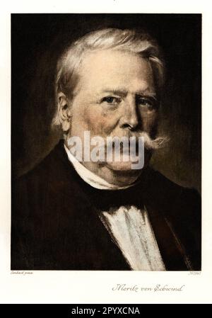 Moritz von Schwind (1804-1871), pittore e disegnatore tedesco-austriaco, si trasferì a Monaco nel 1828. Pittura di Franz von Lenbach. Foto: Heliogravure, Corpus Imaginum, Hanfstaengl Collection. [traduzione automatica] Foto Stock