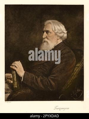 Ivan Sergeyevich Turgenev (1818-1883), scrittore e poeta russo. Dipinto di Vasily Grigorievich Perov (anche: Peroff). Foto: Heliogravure, Corpus Imaginum, Hanfstaengl Collection. [traduzione automatica] Foto Stock