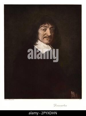 Rene Descartes (Latinized Renatus Cartesius, 1596-1650), filosofo francese, matematico e fisico. Dipinto di Frans Hals (1580-1666). Foto: Heliogravure, Corpus Imaginum, Hanfstaengl Collection. [traduzione automatica] Foto Stock