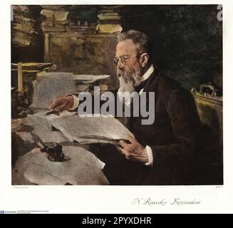 Nikolai Andreyevich Rimsky-Korsakov (1844-1908), compositore russo. Dipinto di Valentin Alexandrovich Serov. Foto: Heliogravure, Corpus Imaginum, Hanfstaengl Collection. [traduzione automatica] Foto Stock