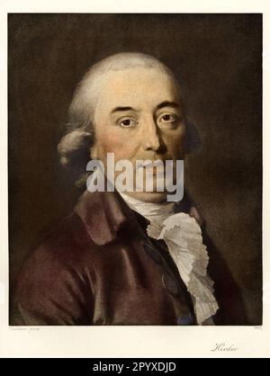 Johann Gottfried Herder (1744-1803), scrittore, teologo e filosofo tedesco, dipinto di Johann Friedrich August Tischbein. Foto: Heliogravure, Corpus Imaginum, Hanfstaengl Collection. [traduzione automatica] Foto Stock