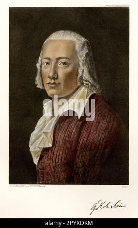 Johann Friedrich Hölderlin (1770-1843), poeta tedesco. Pastello di P. K. Hiemer. Foto: Heliogravure, Corpus Imaginum, Hanfstaengl Collection. [traduzione automatica] Foto Stock