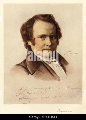 Karl Leberecht Immermann (1796-1840), poeta tedesco, disegno a gesso di Karl Friedrich Lessing del 1831. Foto: Heliogravure, Corpus Imaginum, Hanfstaengl Collection. [traduzione automatica] Foto Stock