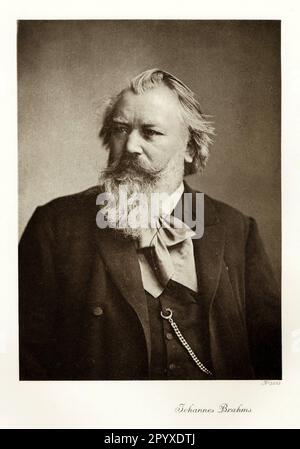 Johannes Brahms (1833-1897), compositore tedesco. Fotografia. Foto: Heliogravure, Corpus Imaginum, Hanfstaengl Collection. [traduzione automatica] Foto Stock