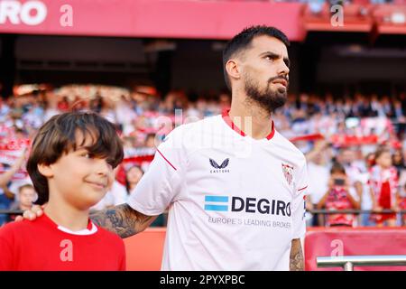 Siviglia, Spagna. 04th maggio, 2023. Suso (7) del Sevilla FC visto durante la partita di LaLiga Santander tra Sevilla FC ed Espanyol all'Estadio Ramon Sanchez Pizjuan di Siviglia. (Photo Credit: Gonzales Photo/Alamy Live News Foto Stock