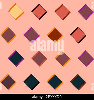 Pattern luminoso e senza giunture di forme geometriche astratte. Illustrazione Vettoriale