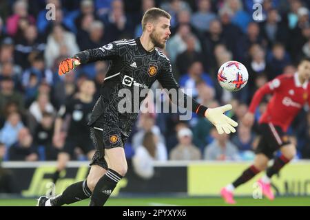David de Gea in azione per il Manchester United allo stadio AMEX Foto Stock