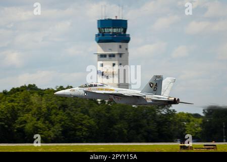 Il fantastico jet da combattimento Hornet. Foto Stock