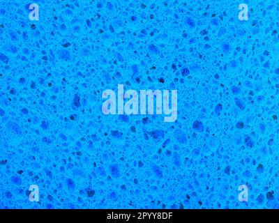 Trama dettagliata della spugna blu per lavastoviglie Foto Stock