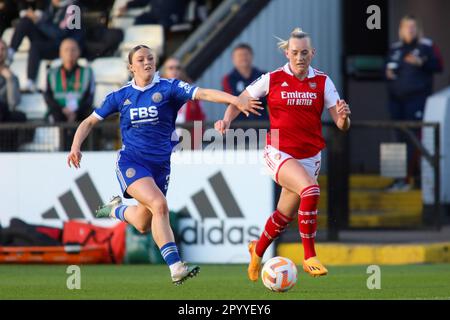 Londra, Regno Unito. 05th maggio, 2023. Londra, Inghilterra, 5th 2023 maggio: Stina Blackstenius (25 Arsenal) in azione durante la partita della fa Women's Super League tra Arsenal e Leicester City a Meadow Park a Londra, Inghilterra. (Alexander Canillas/SPP) Credit: SPP Sport Press Photo. /Alamy Live News Foto Stock