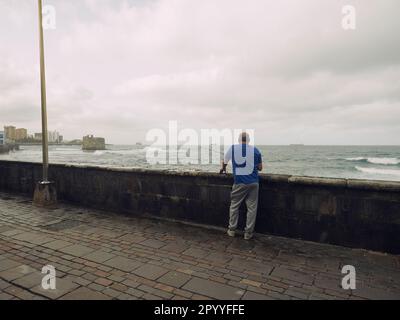 Pescatore a San Cristobal, Gran Canaria Foto Stock