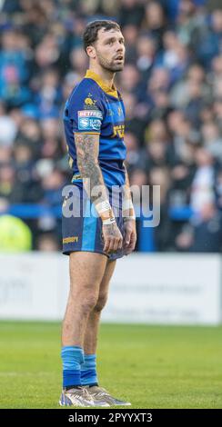 Warrington, Cheshire, Inghilterra 5th maggio 2023. Wakefield’s Will Dagger attende il suo calcio, durante il Warrington Wolves Rugby League Football Club V Wakefield Trinity Rugby League Football Club all'Halliwell Jones Stadium, la Betfred Super League. (Credit Image: ©Cody Froggatt/Alamy Live news) Foto Stock