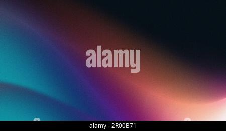 Blu arancione viola nero grigio gradiente scuro rumore texture sfondo, intestazione astratta poster grande banner design, spazio copia Foto Stock