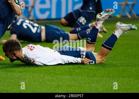 Leverkusen, Germania. 05th maggio, 2023. Jan THIELMANN (FC Colonia, #29) brulica. Leverkusen, Soccer 1st Bundesliga/31st matchday, matchday 31, Bayer Leverkusen - FC Colonia, 5th maggio 2023, BayArena, Leverkusen. I regolamenti #DFL vietano qualsiasi uso di fotografie come sequenze di immagini e/o quasi-video # Credit: dpa/Alamy Live News Foto Stock