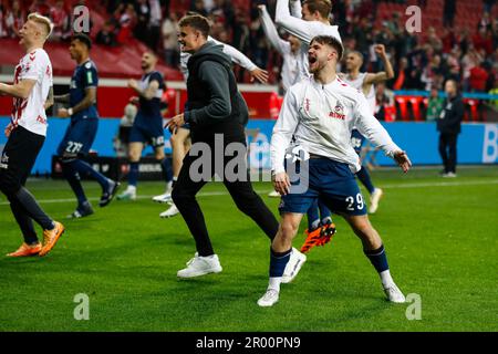 Leverkusen, Germania. 05th maggio, 2023. Jan THIELMANN (FC Colonia, #29) brulica. Leverkusen, Soccer 1st Bundesliga/31st matchday, matchday 31, Bayer Leverkusen - FC Colonia, 5th maggio 2023, BayArena, Leverkusen. I regolamenti #DFL vietano qualsiasi uso di fotografie come sequenze di immagini e/o quasi-video # Credit: dpa/Alamy Live News Foto Stock