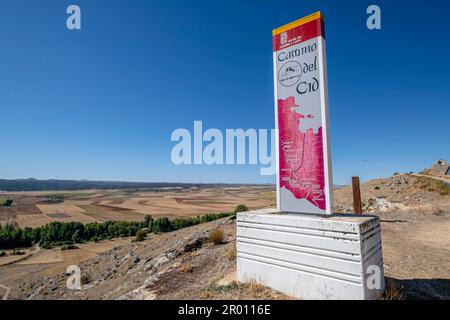 camino del Cid, Senda del Duero, Gormaz, Soria, Comunidad Autónoma de Castilla, Spagna, Europa Foto Stock
