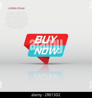 Acquista ora banner icona badge. Illustrazione Vettoriale. Il concetto di business acquista ora pittogramma. Illustrazione Vettoriale