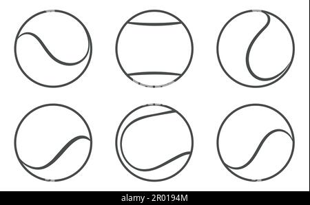 Palla da tennis. Icona nera Imposta grafica vettoriale illustrazione isolata, Sport, fitness, attività grafica vettoriale. Illustrazione Vettoriale