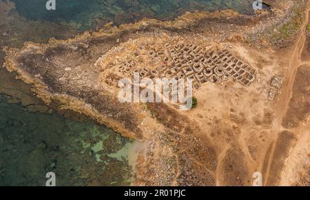 Sito archeologico di Son Real, necropoli talayotica del 7th° secolo a.C., Santa Margarita, Maiorca, Isole Baleari, Spagna. Foto Stock