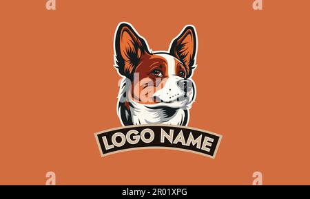 Brand Dogs personaggio Mascots.Dog Head animale simbolo - Gaming Dog Logo elemento elegante per la marca - simbolo astratto simboli Pro Vector Illustrazione Vettoriale