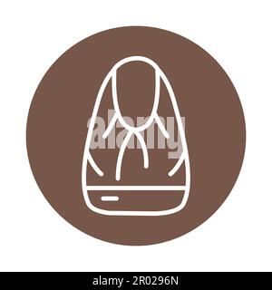 Icona del colore della linea Hobo BAG. Elemento vettoriale isolato. Pittogramma a contorno per pagina web, app mobile, promo Illustrazione Vettoriale