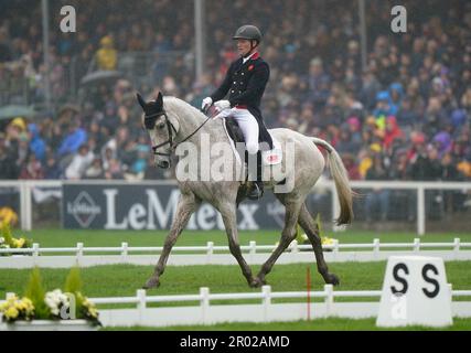 Oliver Townend in Gran Bretagna in classe Ballaghmor il terzo giorno delle prove a cavallo Badminton 2023 presso la Badminton Estate, Gloucestershire. Data immagine: Sabato 6 maggio 2023. Foto Stock