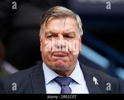 Manchester, Regno Unito. 6th maggio, 2023. Sam Allardyce manager del Leeds United durante la partita della Premier League all'Etihad Stadium, Manchester. Il credito dell'immagine dovrebbe essere: Andrew Yates/Sportimage Credit: Sportimage Ltd/Alamy Live News Foto Stock