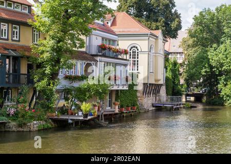 Fiume Gera a Erfurt Foto Stock